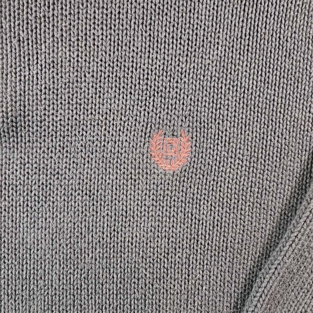 Chaps Sweater Men XXL Chunky Knit‎ Cotton 1/4 Zip Navy Blue - Picture 2 of 13
